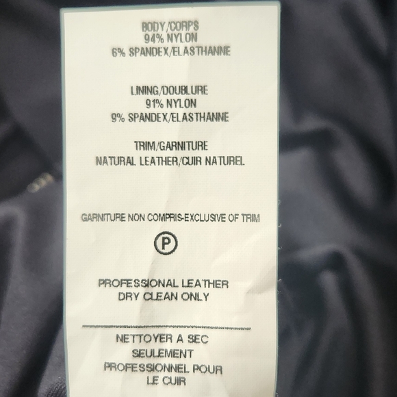 LA PINA by DAVID HELVANI mini bodycon dress, full zipper, leather top in size M - Picture 9 of 10